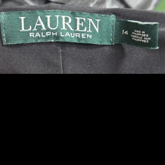 Ralph Lauren Black Cold Shoulder Midi Dress With Bell Sleeves Size XL - Picture 6 of 7